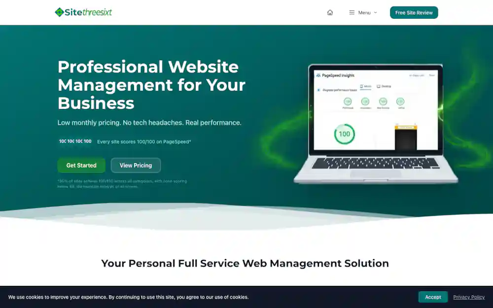 Sitethreesixty.com homepage